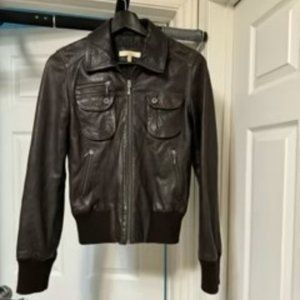 Brown leather jucket